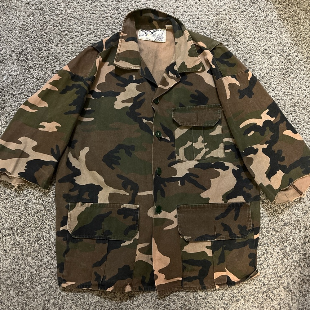 Vintage Duck Bay Camouflage Button-Up Shirt size L
